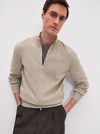 Кардиган мужской на молнии из хлопка