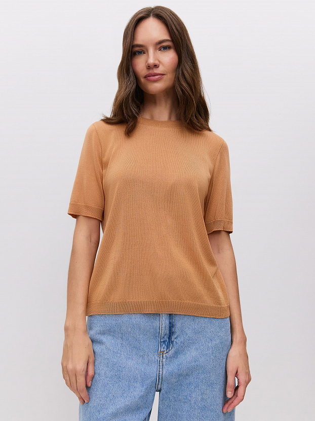 Адель джемпер (футболка) трикотажный (т.бежевый, 44-46)