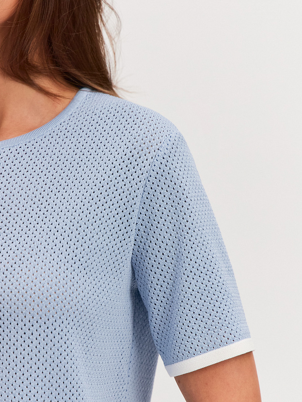 Мальта джемпер (поло) трикотажный (голубой, 44-46)