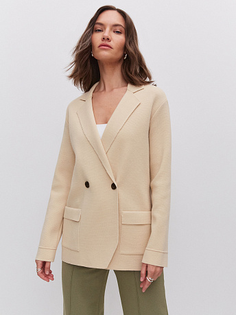 Пиджак двубортный из шерсти мериноса Фарго