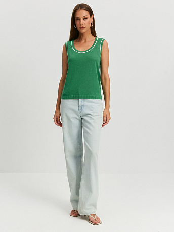 Майка из хлопка и вискозы Оливия