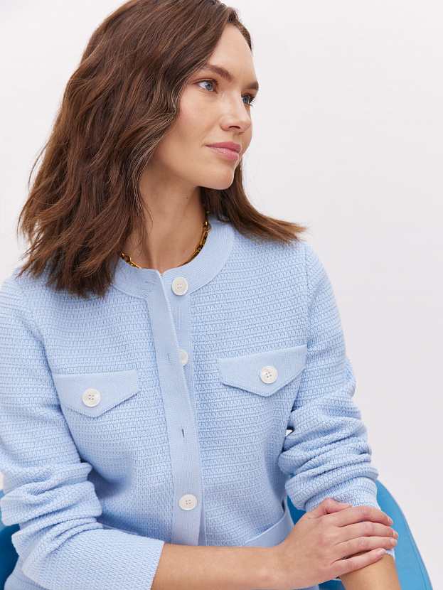 Шарм жакет трикотажный (св.голубой, 46)