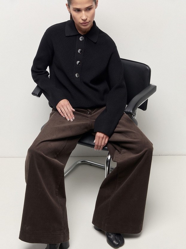 Крафт джемпер трикотажный (черный, 44-46)