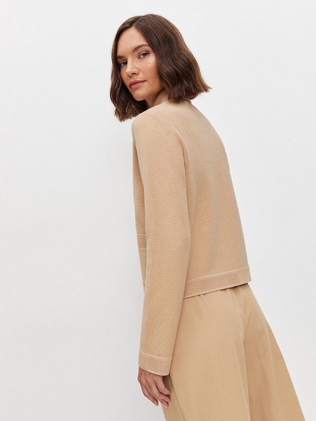 Ницца жакет трикотажный (песочный, 46)