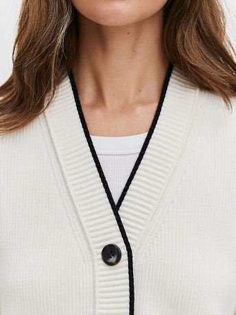 Кардиган из шерсти мериноса и мохера Амега