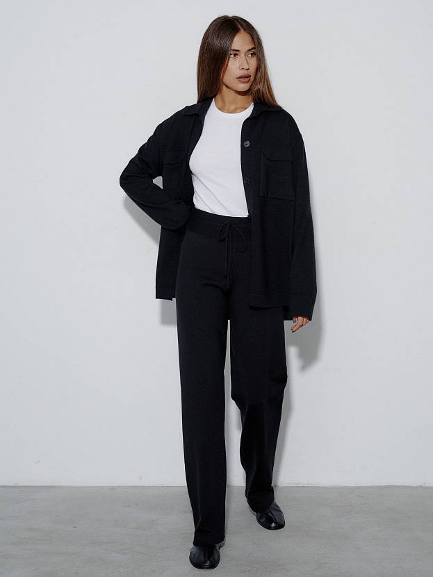 Джемми брюки трикотажные (черный, 44-46/164-170)