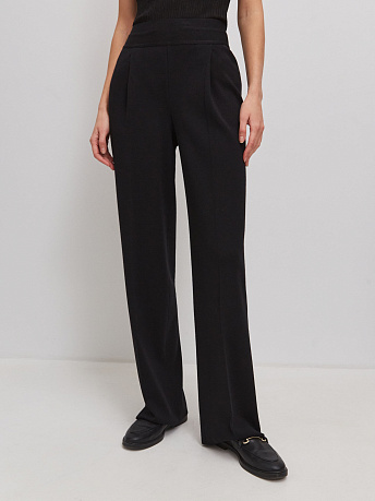 Брюки из шерсти мериноса с защипами Арно