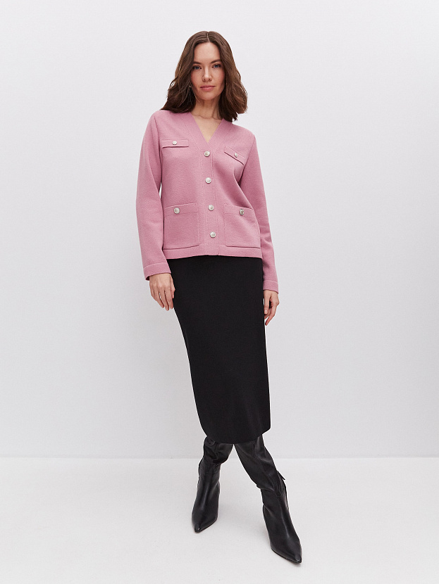 Гамма кардиган трикотажный (т.розовый, 44-46)