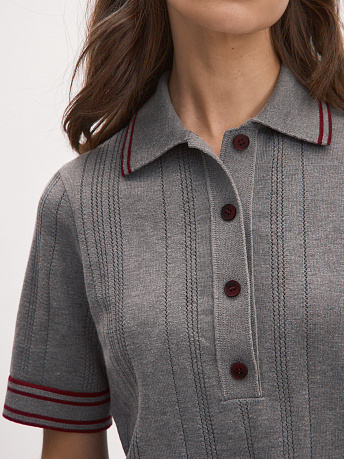 Футболка-поло с акцентными полосками Данте