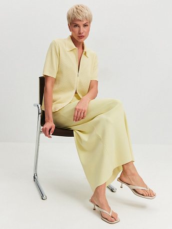 Жакет на молнии из хлопка и вискозы Равена