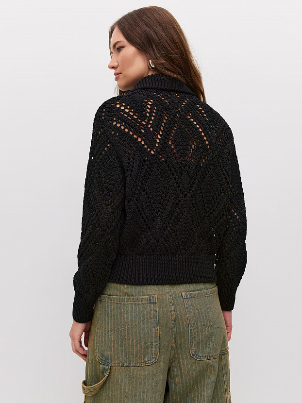 Риччи джемпер (бомбер) трикотажный (черный, 44-46)