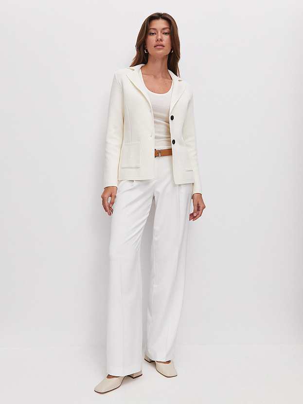 Рута жакет трикотажный (молочный, 46)