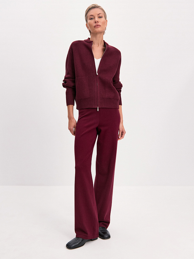 Честер джемпер (бомбер) трикотажный (бургунди, 44-46)