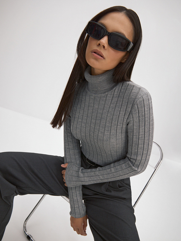 Веста водолазка трикотажная (серый меланж, 44-46)