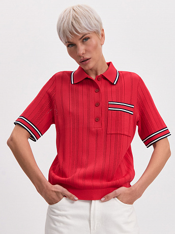 Футболка-поло с акцентными полосками Льюис