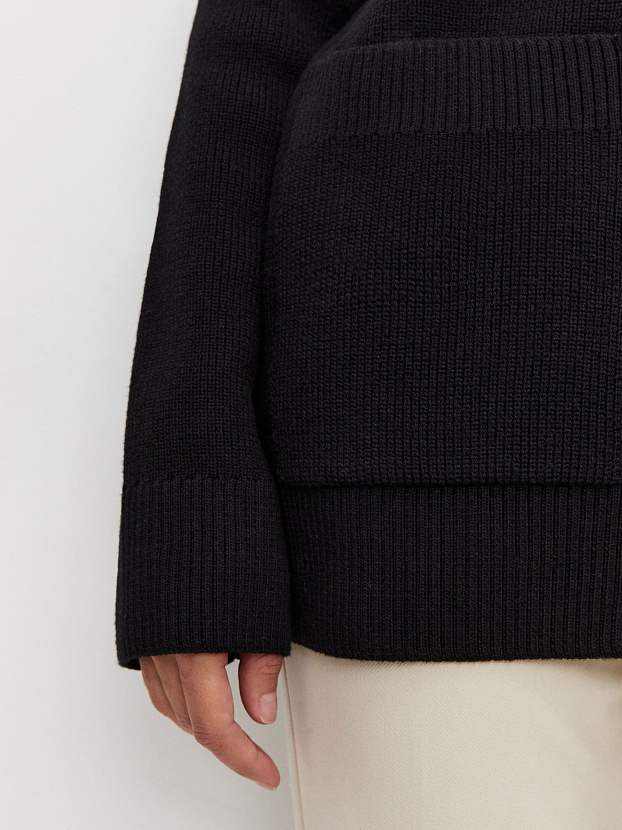 Лира кардиган трикотажный (черный, 44-46)