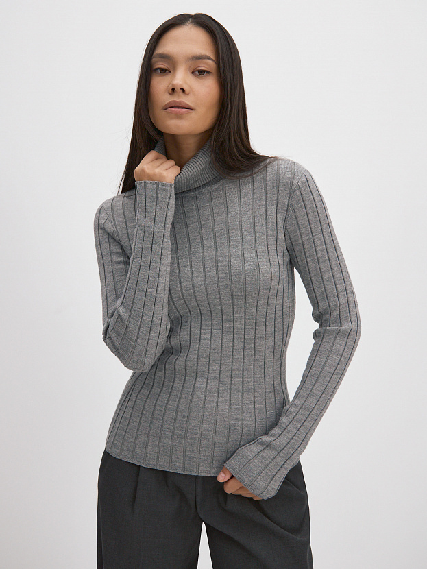 Веста водолазка трикотажная (серый меланж, 44-46)