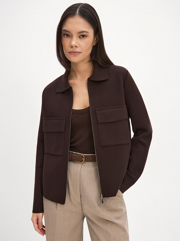 Давиль жакет трикотажный (т. коричневый, 44-46)