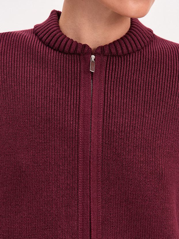 Честер джемпер (бомбер) трикотажный (бургунди, 44-46)