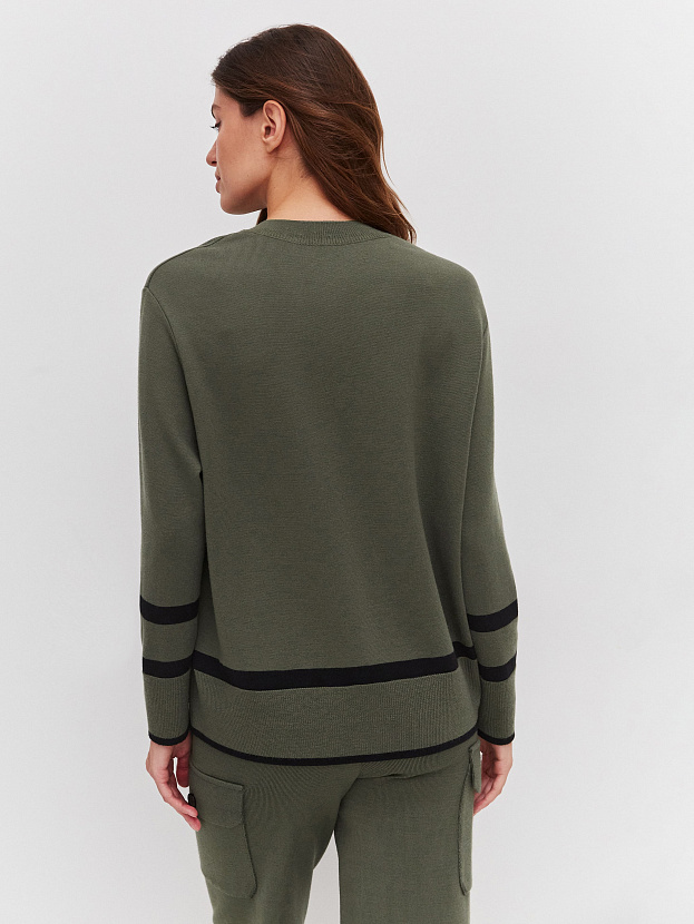 Стрит джемпер трикотажный (хаки, 44-46)