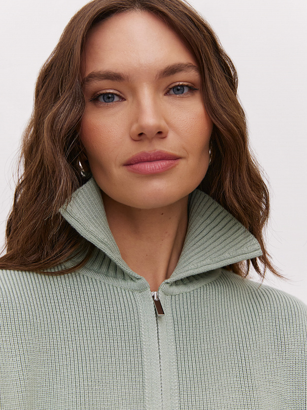 Гранд джемпер (бомбер) трикотажный (светло-зеленый, 44-46)