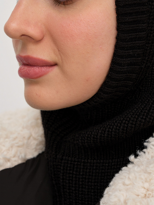 Экрю капор трикотажный (черный, 56-58)