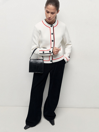 Жакет с акцентной отделкой кантом Майя