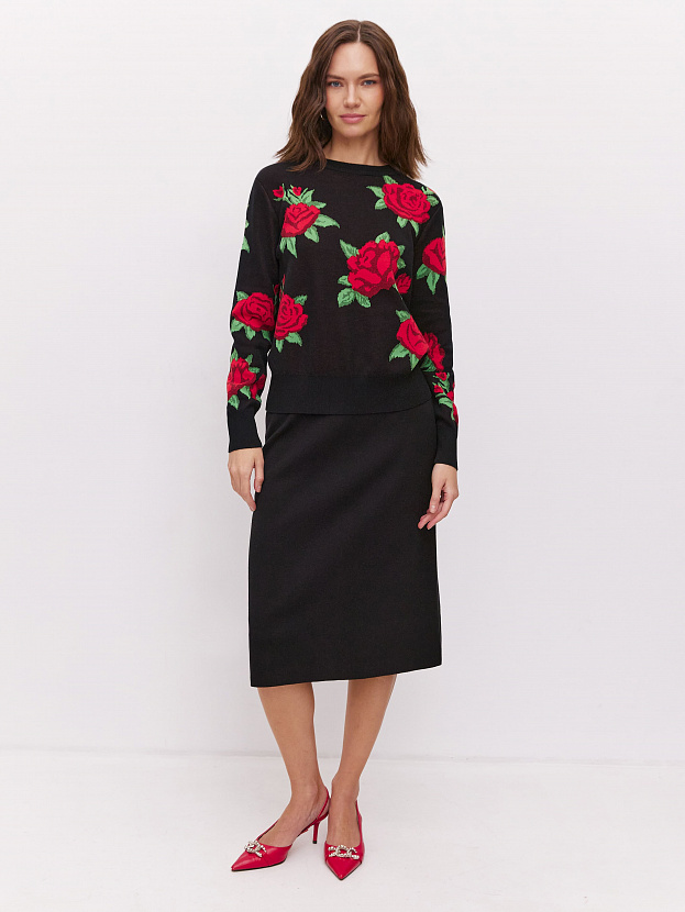 Рози джемпер трикотажный (черный, 44-46)