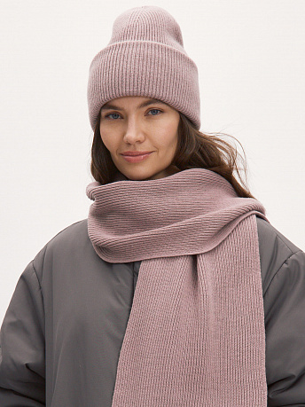 Комплект из шапки и шарфа из шерсти мериноса Ботаника