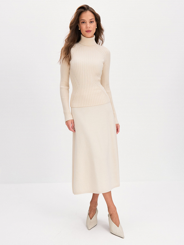 Люси водолазка трикотажная (кремовый, 44-46)