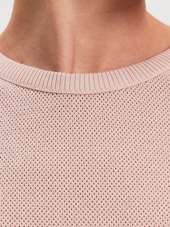Майка с круглым вырезом из хлопка и вискозы Эмма