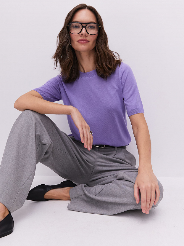 Адель джемпер (футболка) трикотажный (лаванда, 44-46)