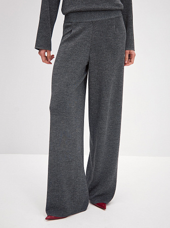 Брюки из шерсти мериноса с вискозой и люрексом Ария