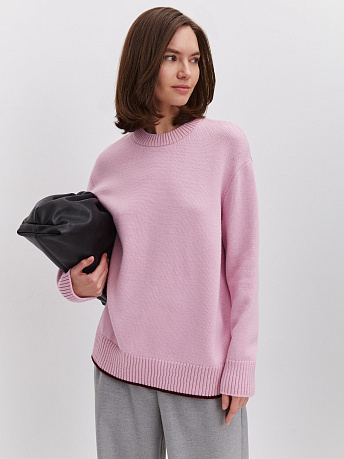 Джемпер из шерсти мериноса с акцентными полосками Кураж