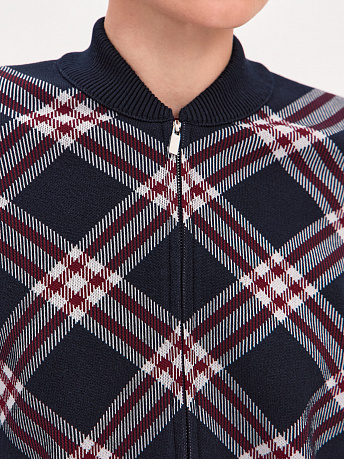 Бомбер из вискозы в клетку Пандора