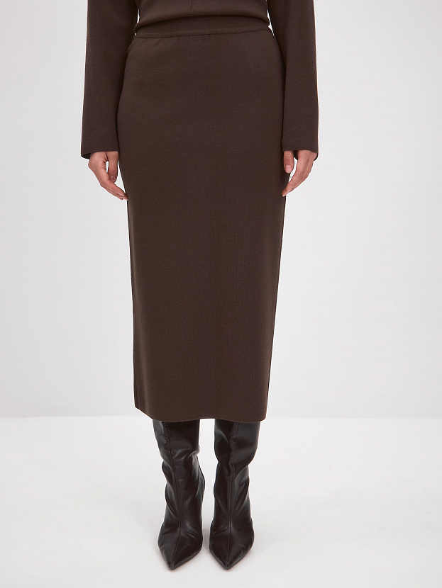 Меридиан костюм (джемпер+юбка) трикотажный (кофе, 44-46)