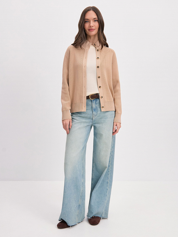 Латина кардиган трикотажный (бежевый, 44-46)