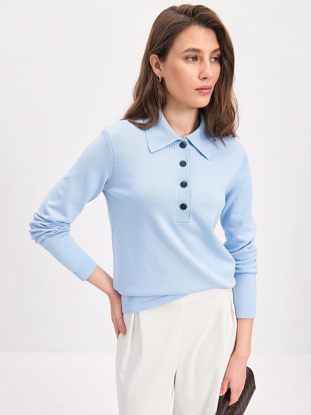 Фреско джемпер трикотажный (голубой, 44-46)