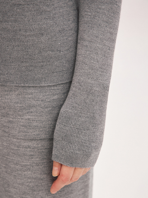 Клео водолазка трикотажная (серый меланж, 44-46)