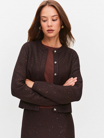 Кардиган из хлопка с пайетками Эллис