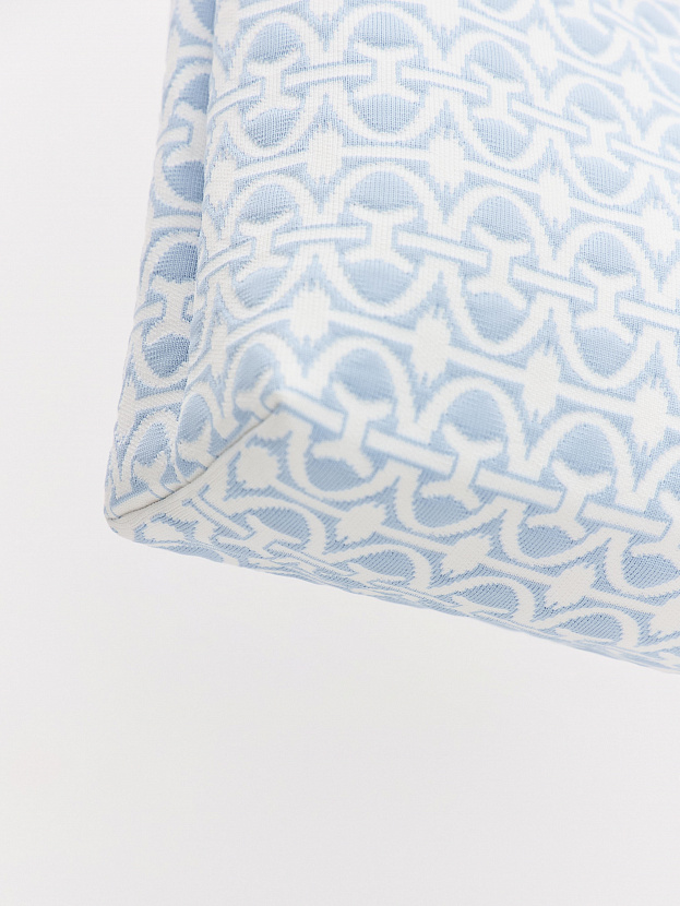 Сумка жаккардовая 2025-К01 (белый/голубой)