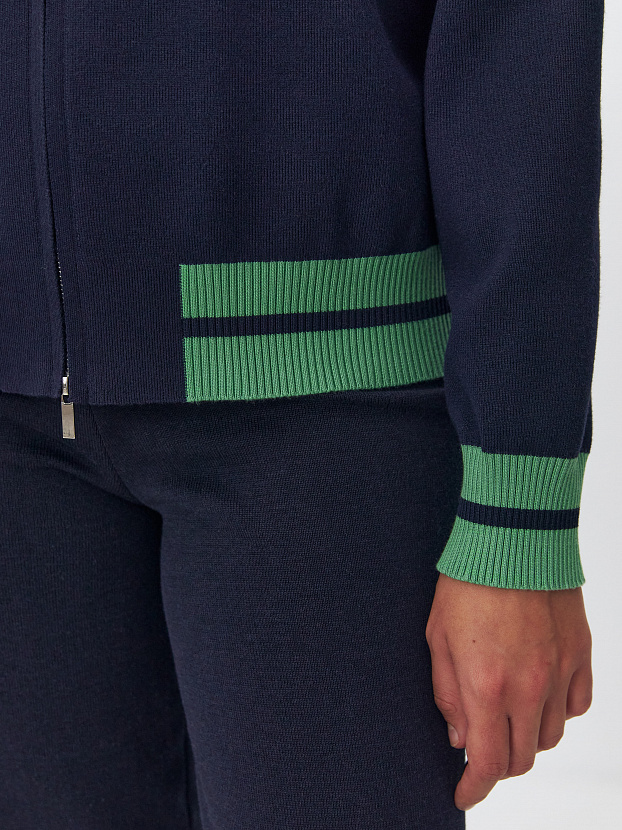 Сиетл джемпер (бомбер) трикотажный (т.синий, 44-46)