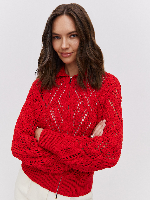 Риччи джемпер (бомбер) трикотажный (красный, 44-46)