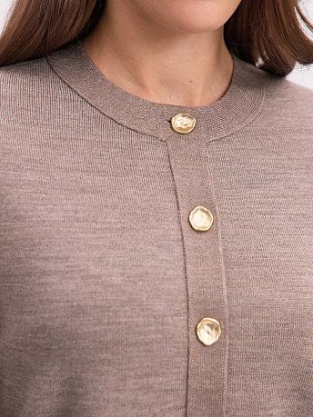 Кардиган из шерсти мериноса и вискозы Мята