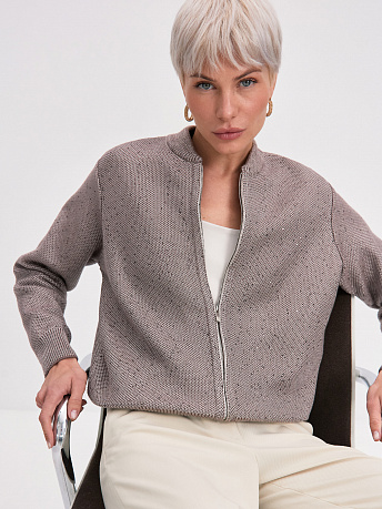 Бомбер из хлопка с пайетками Рио