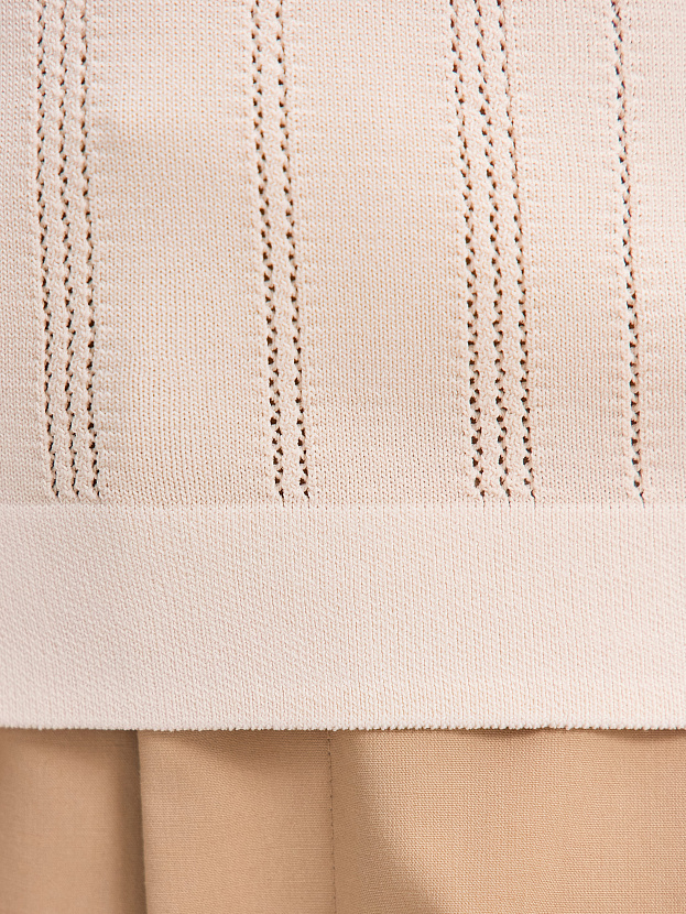 Льюис джемпер (поло) трикотажный (кремовый/красный, 44-46)