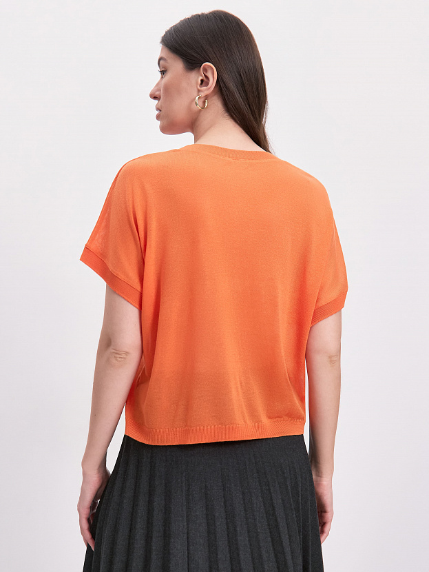 Мика джемпер (футболка) трикотажный (оранжевый, One size (44-52))