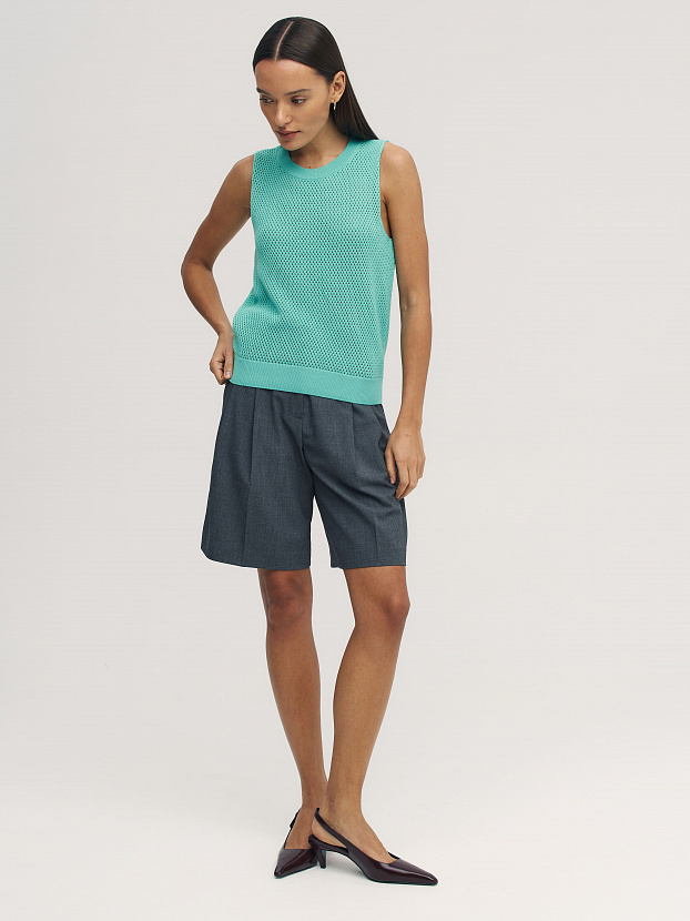 Терри джемпер без рукавов трикотажный (мятный, 44-46)