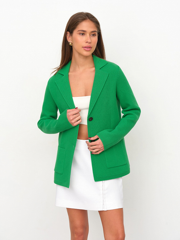 Рута жакет трикотажный (ярко-зеленый, 46)