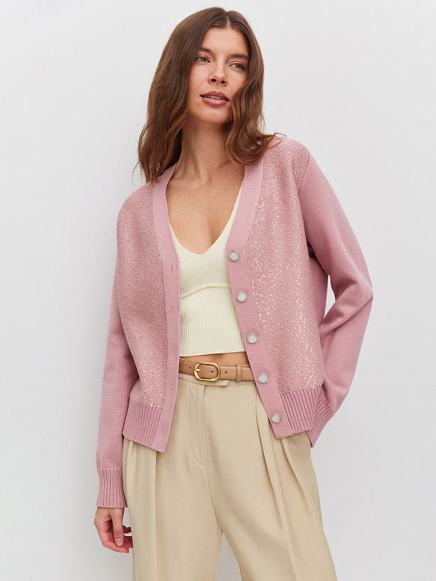 Дюна кардиган трикотажный (темно-розовый, 44-46)